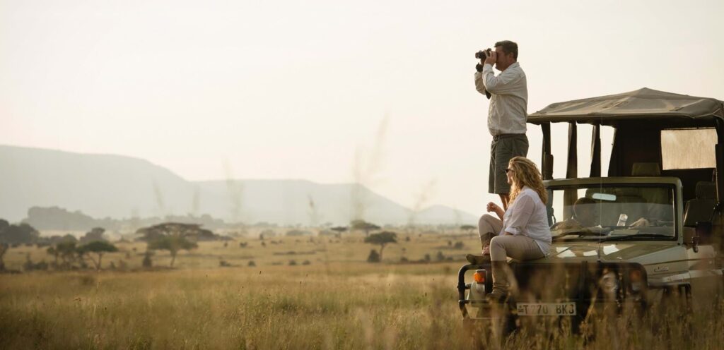 game drive march in tanzania safari africa